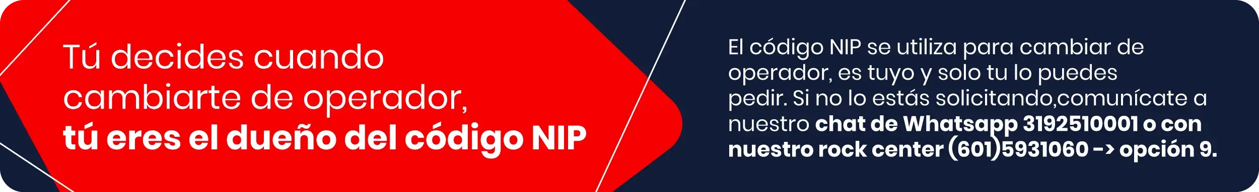 Banner Regulatorio Banner de información regulatoria